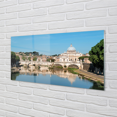 Konyhai üveg panel Róma River hidak