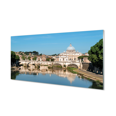 Konyhai üveg panel Róma River hidak