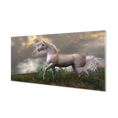 Konyhai üveg panel Unicorn felhők