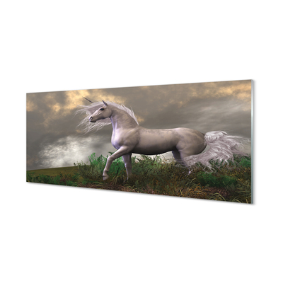 Konyhai üveg panel Unicorn felhők