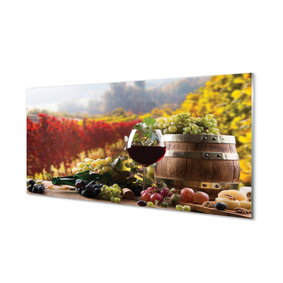 Konyhai üveg panel Őszi borospohár
