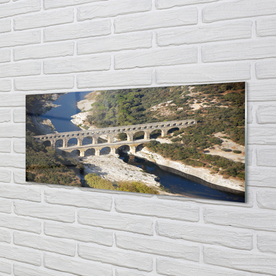 Konyhai üveg panel Róma Aqueduct folyó