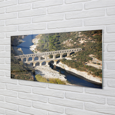 Konyhai üveg panel Róma Aqueduct folyó
