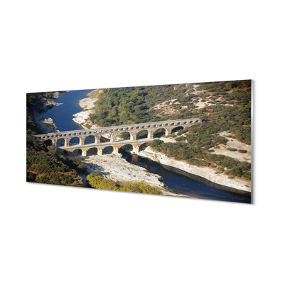 Konyhai üveg panel Róma Aqueduct folyó