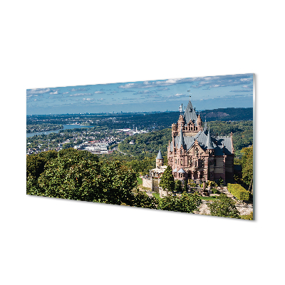 Konyhai üveg panel Németország Panoráma a város vár