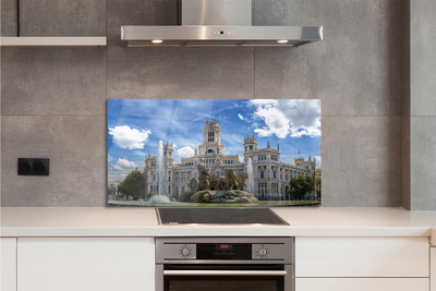 Konyhai üveg panel Spanyolország Fountain Palace Madrid