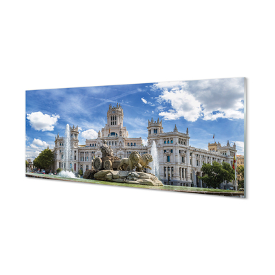 Konyhai üveg panel Spanyolország Fountain Palace Madrid