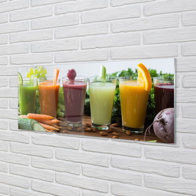 Konyhai üveg panel Zöldség, gyümölcs koktélok