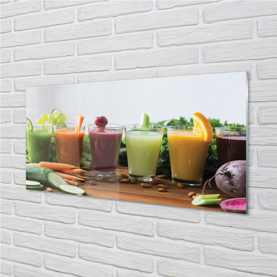 Konyhai üveg panel Zöldség, gyümölcs koktélok