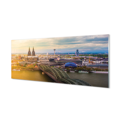 Konyhai üveg panel Németország panoráma folyó híd