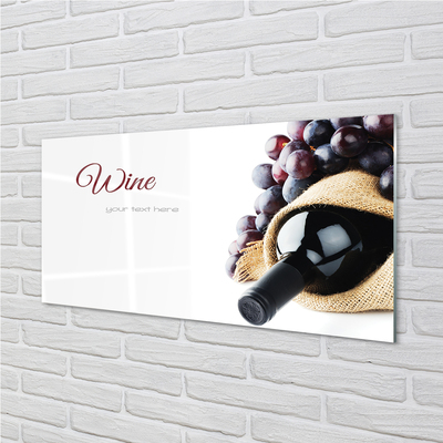 Konyhai üveg panel borszőlő