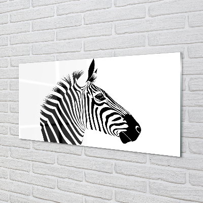 Konyhai üveg panel Illusztráció zebra