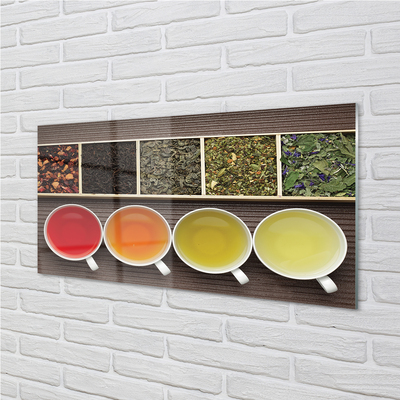 Konyhai üveg panel tea gyógynövények