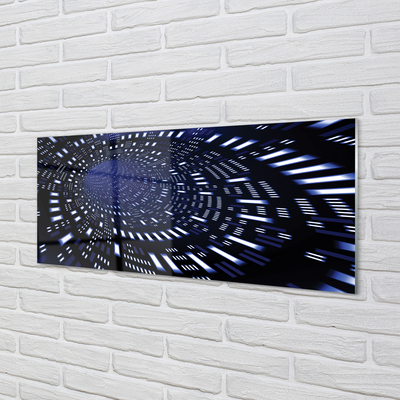 Konyhai üveg panel Kék alagút 3d