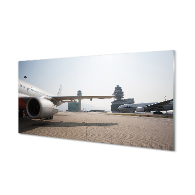 Konyhai üveg panel Repülőgép repülőtér ég objektumok