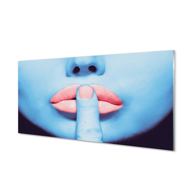 Konyhai üveg panel Nő neon ajkak
