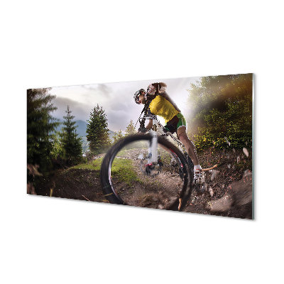 Konyhai üveg panel Cloud mountain bike