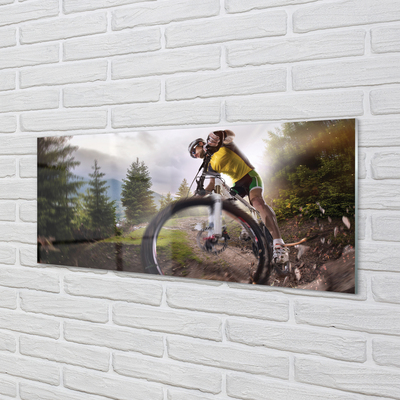 Konyhai üveg panel Cloud mountain bike