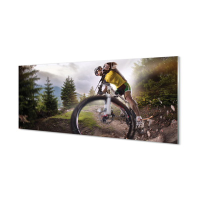 Konyhai üveg panel Cloud mountain bike