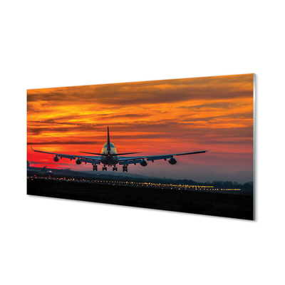 Konyhai üveg panel West repülőgép felhők