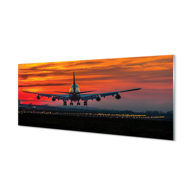 Konyhai üveg panel West repülőgép felhők