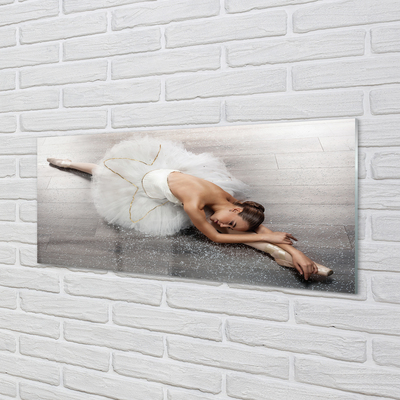 Konyhai üveg panel Női fehér balerina ruha