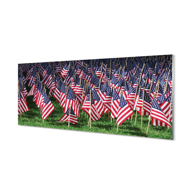 Konyhai üveg panel Egyesült Államok zászlók