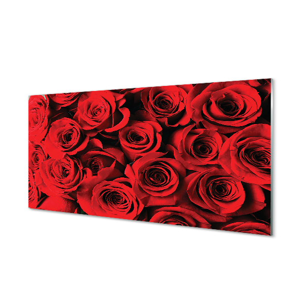Konyhai üveg panel Roses