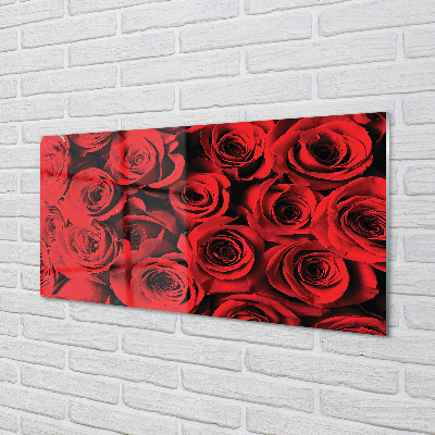 Konyhai üveg panel Roses
