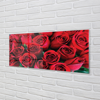 Konyhai üveg panel Roses