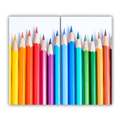 Üveg vágódeszka színes ceruzák