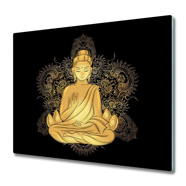 Üveg vágódeszka ülő buddha