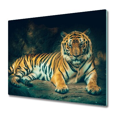 Üveg vágódeszka Tiger Cave