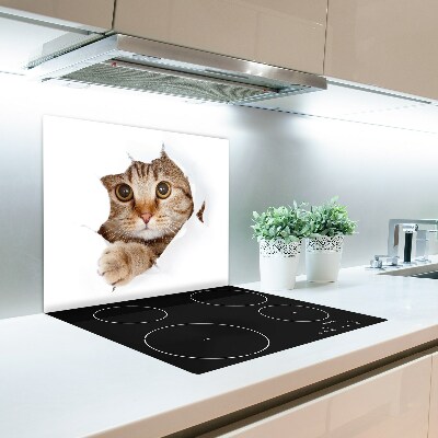 Üveg vágódeszka Macska