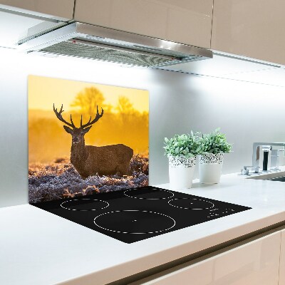 Üveg vágódeszka Deer napkelte