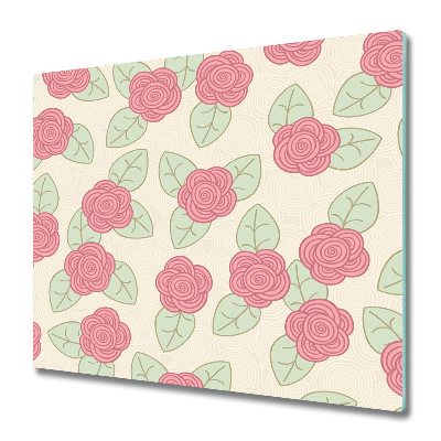 Üveg vágódeszka Roses