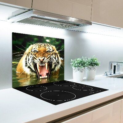 Üveg vágódeszka ordító tigris