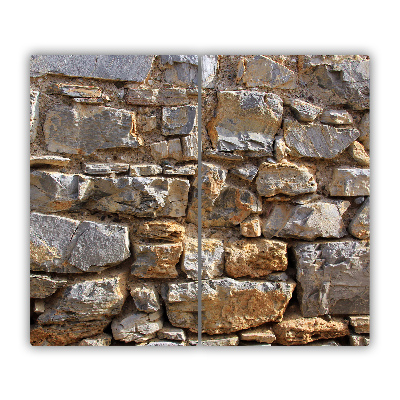 Üveg vágódeszka kő fal