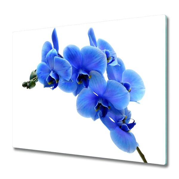 Üveg vágódeszka kék orchidea