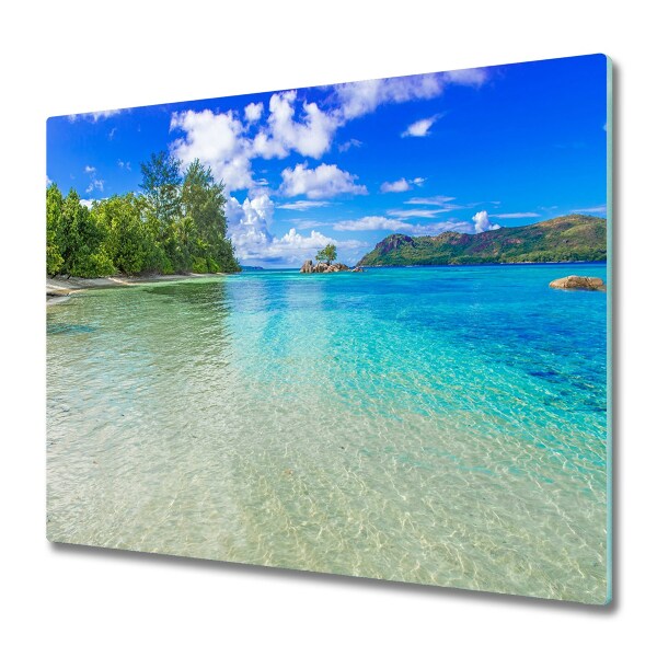 Üveg vágódeszka strand Seychelles