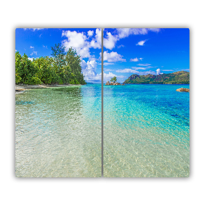 Üveg vágódeszka strand Seychelles