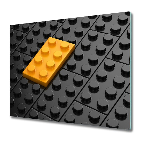 Üveg vágódeszka Lego téglák