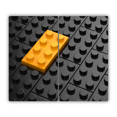 Üveg vágódeszka Lego téglák