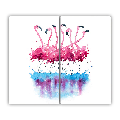 Üveg vágódeszka flamingók