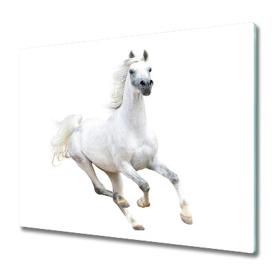 Üveg vágódeszka Fehér Arab ló