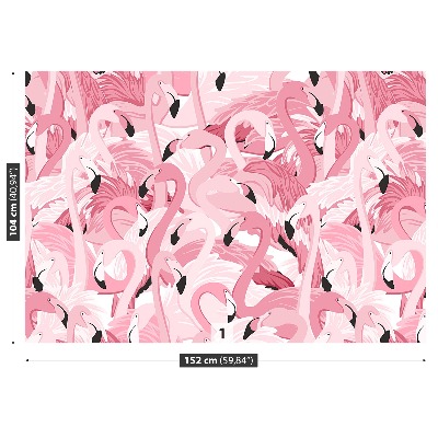 Fotótapéta rózsaszín flamingók