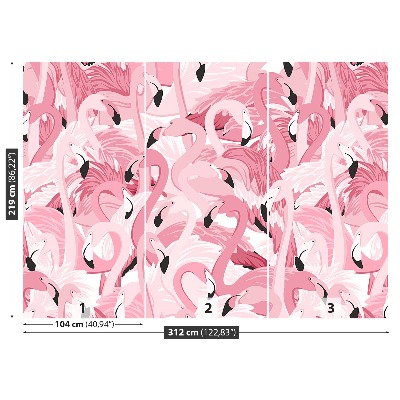 Fotótapéta rózsaszín flamingók