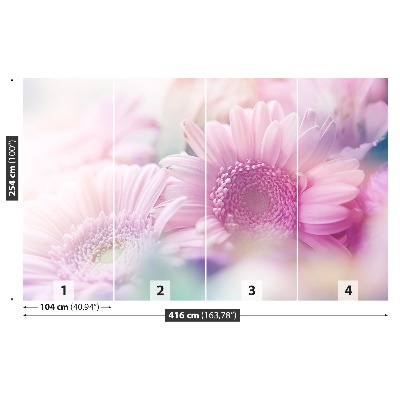 Fotótapéta rózsaszín virágok