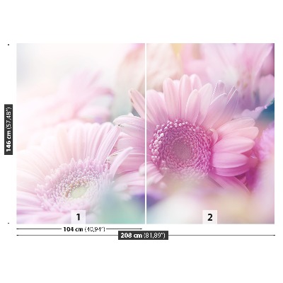 Fotótapéta rózsaszín virágok