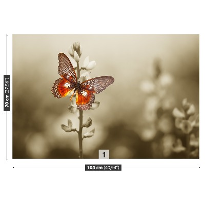 Fotótapéta pillangó virágok